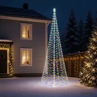 vidaXL - Spiraalvormige - led-kerstboom - met - grondpen - EKENAS - 500 - cm