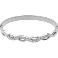 Lucardi Armband 'Statement' zilver / transparant
