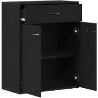 vidaXL Dressoir Zwart Eiken 60 x 30 x 75 cm Bewerkt hout