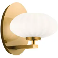 Kichler LED Wandlamp Pim | 3W 3000K 300Lm 830 | IP44 | Dimbaar | Fox Gold