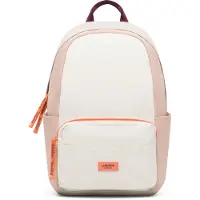 LARKSON Rugzak voor meisjes en jongens, beige/roze - Model 3 - Rugzak voor dames en heren voor school - Compartiment voor een 16-inch laptop - Gemaakt van gerecycled PET - Waterafstotend