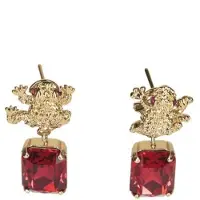 Addicted Oorbellen 'Armonia' goud / bloedrood