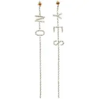 Addicted Oorbellen 'Yes & No orecchini placcati oro con strass' goud