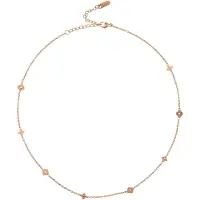 Chic by Lirette Ketting 'Necklace Rome Clover' rose-goud