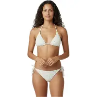 Jack Wills Dames/Dames Ditsy Print Side Tie Bikini Bottoms (Wit)