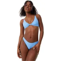 Jack Wills Effen tanga-zwemkleding met hoge taille voor dames (Jachthaven Blauw)