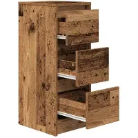 vidaXL Dressoir 29,5x34x76 cm bewerkt hout oud houtkleurig