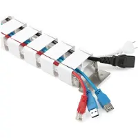 InLine Flexibele kabelgoot voor in hoogte verstelbare tafels, wit