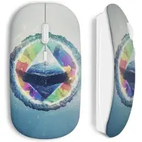 MANIACASE Draadloze muis - Piramide - Kunst design - Compatibel met Mac en PC - USB wifi-stekker - Wit