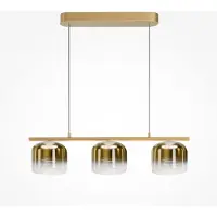 Maytoni Moderne kroonluchter, metaal en glas, goudkleurig, 3 lichtpunten, LED, 14W