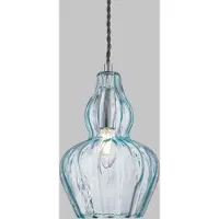 Maytoni Eustoma hanglamp, glazen kap, dimbaar, 1xE14, blauw/chroom