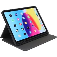 POMOLOGIC BookFolio Hoes – Geschikt voor iPad Air 13 (M2-M4) – Gemaakt van zacht TPU – Standaard met meerdere hoeken – Apple Pencil houder – Zwart - Zwart