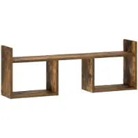 vidaXL Wandplank Gerookt eiken 90 x 17 x 32 cm Bewerkt hout