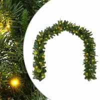 vidaXL - Kerstkrans - Groen - 270 - cm - PVC - en - PE - 50 - LED's