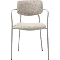 Nest of Nora Set van 2 - Eetkamerstoelen Lavi - Stof - Offwhite