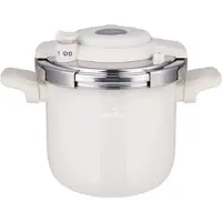 Swiss Haus PC6LCR Snelkookpan Inductie - 6 Liter / Ø 22 cm - PFAS Vrij - RVS Snelkookpannen Voor Alle Warmtebronnen - Pressure Cooker - Instant koken - Eenhandig Mechanisme - Crème