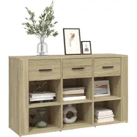 vidaXL Dressoir 100x30x59,5 cm bewerkt hout sonoma eikenkleurig
