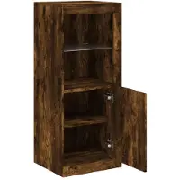 vidaXL Dressoir met LED-verlichting 41x37x100 cm gerookt eikenkleurig