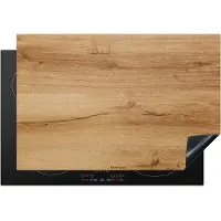 KitchenYeah Inductie beschermer 78x52 cm - Lichtbruin - Houtlook - Kookplaataccessoires - Afdekplaat voor kookplaat - Inductieplaat mat - Afdekmat voor inductiekookplaat - Keuken decoratie