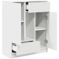 vidaXL Dressoir met lades en deuren, wit, 73x31x90 cm