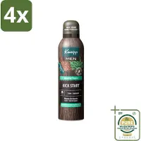Kneipp Douche Foam Men 200 ml - Voordeelverpakking - 4 stuks - Jojobaolie - Vegan