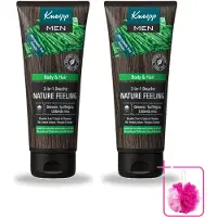 Kneipp 2 x - Douchegel - Men - Nature Feeling - 2-in-1 - 200 ml - Bulkverpakking - Douchegel voor mannen - Douchemop - Natuurlijke douchegel