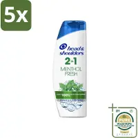 Head & shoulders 5 x - 2in1 Anti-Roos Shampoo & Conditioner - Menthol Fresh - 270 ml - Grootverpakking - Roosvrij Haar - Menthol Fris - Hoofdjeuk - Hoofdverzorging - Anti-roos Shampoo