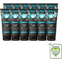 Kneipp 12 x - Sport Douche 2‑in‑1 - Men - 200 ml - Grootverpakking - Vaatwasstrips - Sportdouche - Herstel Na Sporten - Verkoeling - Ontspanning - Menthol