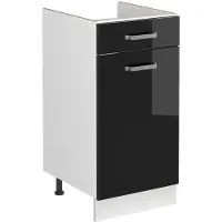 Vicco Wastafelkast R-Line Zwart hoogglans/Wit 40 cm zonder werkblad, Model 72891