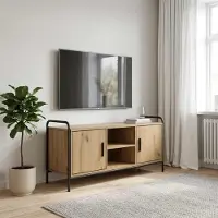 vidaXL Tv-meubel 99 x 33 x 50 cm Artisanaal eiken Bewerkt hout