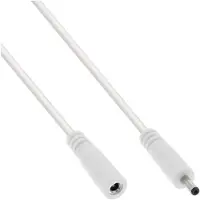 InLine DC verlengkabel | 3,5 x 1,35mm | max. 140W | wit | 3 meter