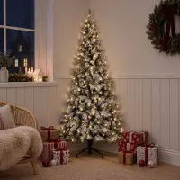 vidaXL Kunstmatige Hinged Kerstboom 120 cm 150 LED's Warmwit