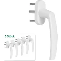 Silisto Raamkrukken Timeless – Verkeerswit RAL 9016 – Aluminium – Stift 35 mm – incl. Schroeven – 5 Stuks