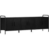 vidaXL Tv-meubel 146 x 33 x 50 cm Zwart eiken Bewerkt hout