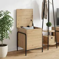 vidaXL Opbergbox Artisanaal eiken 80 x 40 x 49,5 cm Bewerkt hout