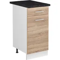 Vicco Wastafelkast R-Line Sonoma/Wit 40 cm antraciet werkblad, Model 72896