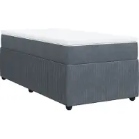 vidaXL Boxspring met matras fluweel donkergrijs 90x190 cm