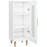 vidaXL Dressoir 34,5x34x90 cm bewerkt hout wit