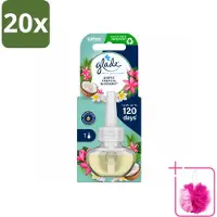 Glade 20 x - Navulling Elektrische Olie - Exotic Tropical Blossoms - Zonder Houder - Bulkverpakking - Tropische geur - Douchemop - Monoi olie