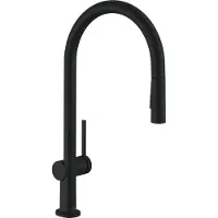 Hansgrohe Talis M54 ééngreeps keukenmengkraan 210 met uittrekbare vuistdouche, 2 straalsoorten, EcoSmart mat zwart