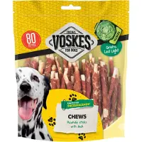 Voskes Hondensnacks Original Runderhuid Sticks Eend 80 stuks