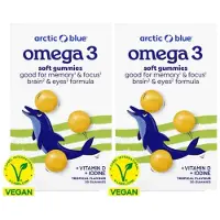 Arctic Blue 2x Omega-3 Vitamine D & Iodine Tropical 30 gummies