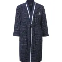Jan Vanderstorm Badjas lang 'Trifred' donkerblauw / wit