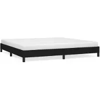 vidaXL Bedframe zonder matras, zwart, 200x200 cm, stof