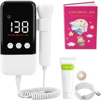 Gatson Premium Doppler - Inclusief E-book en Doppler gel, USB Oplaadbaar - Doppler baby - Baby hartje monitor - Babyshower - Zwangerschap