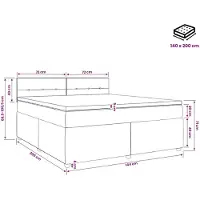 vidaXL Boxspringbed met matras Donkerblauw 140 x 200 cm Fluweel