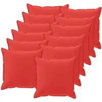 vidaXL Kussen met kussen HOUTEN 12 st Rood Polyester