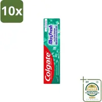 Colgate 10 x - Max Fresh Clean Mint - Tandpasta - 100ml - Wasstrips - Tandpasta - Tanden Reinigen - Tanden Witter Maken - Tandbederf Bestrijden - Tandsteen Verwijderen