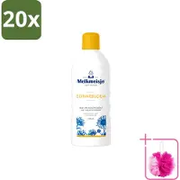 Melkmeisje 20 x - Bad & Douche Zonnebloem - Romig Parfum - 1000 ml - Bulkverpakking - Douchecrème - Douchemop -