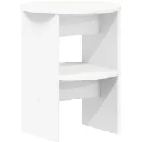 vidaXL Bijzetkast Wit Ø40 x 50 cm Geconstrueerd hout